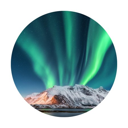 NEXT INNOVATIONS 24" Northern Lights Round Wall Art 101410036-NORTHLIGHTS